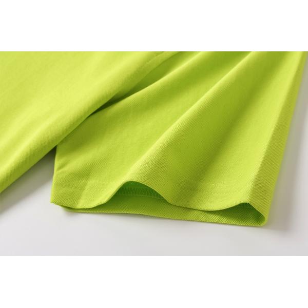 Plain Dyed Mens Polo Shirt Customized Fabric Green Breathable T Shirt