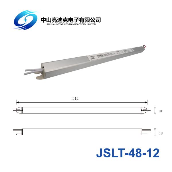 Aluminum Profile LED Strip Power Supply Slim 12v 48w 82% Efficiency