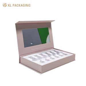 Eco-Friendly Magnetic Gift Box with Built-in Mirror and Magnetic Closure for Lipstick Packaging