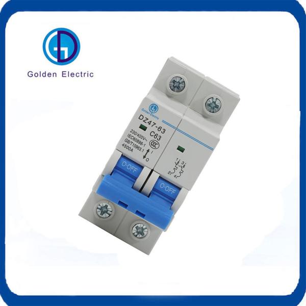 Interruptor de baixa tensão MCB Dz47 AC 230/400V 16A 20A 25A 32A 63A 1P/2P/3P/4P Miniatura