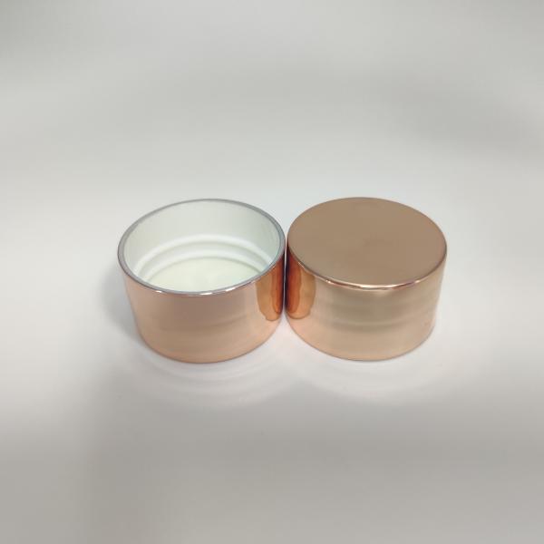 Electroplate Treatment 28mm Plastic Screw Cap For Fine Cosmetic Bottle