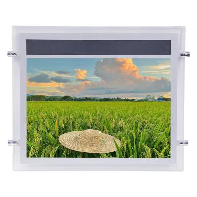 SMD LED Crystal Light Box Silver Advertising Neon Box 2835 LED Strip Acrylic Panel