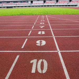 La voie courante sportive en caoutchouc imperméable tous temps a approuvé la voie courante en caoutchouc