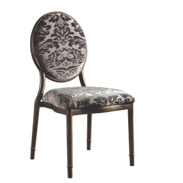 YLX-6016  Flower Pattern Round Tube Back Banquet Dining Chair for Restaurant