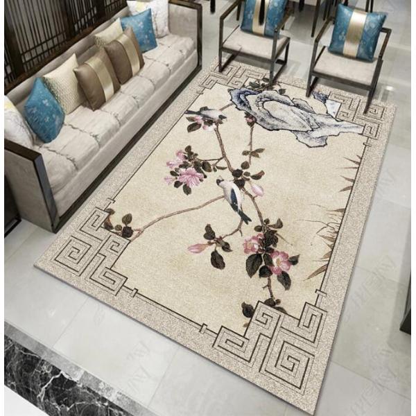 New Chinese Style Bedroom Floor Carpets 200*300cm Washable Rectangle Living Room Carpet