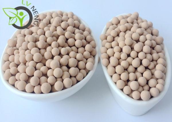 Dessecativo Spheric bege da peneira 4a molecular para secar o produto químico do gás natural
