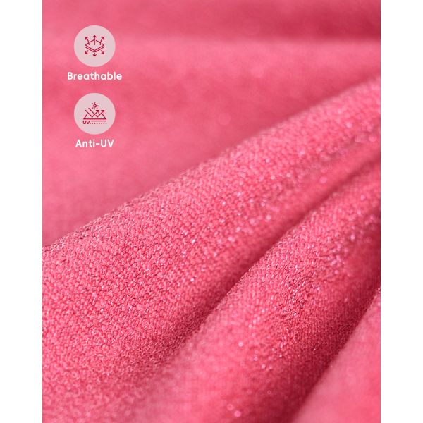 Eco Friendly Swimwear Fabric with 150cm Width Silver Lurex and GRS Certified for Sustainable Swimwear