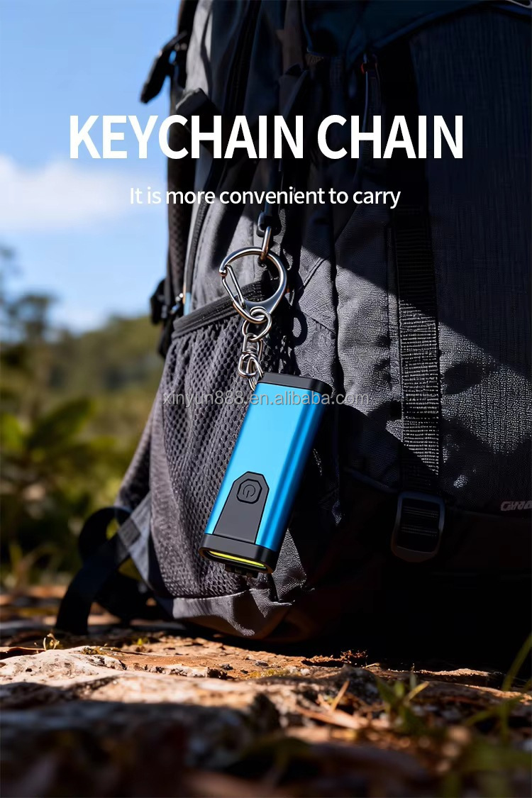 2026 New Ultra-thin COB Flashlight, USB Rechargeable Mini Keychain Lamp, Portable EDC Emergency Work Light