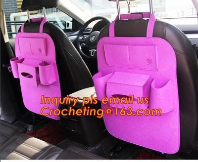 Customized Felt Car organizer, Large Capacity Grey Felt Car Organizer , New Promotion Car Accessories Seat Back Storage