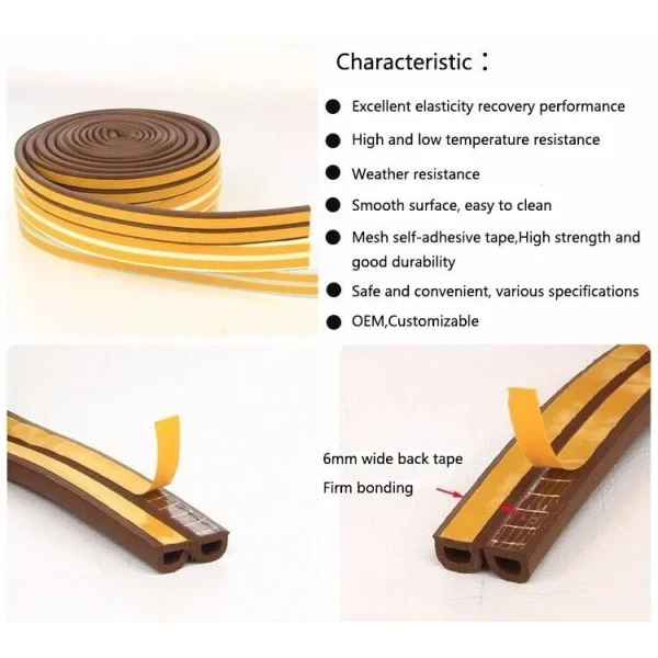 Self-Adhesive EPDM Foam Rubber for Door and Window Sealing EVA Foam Sponge Tape