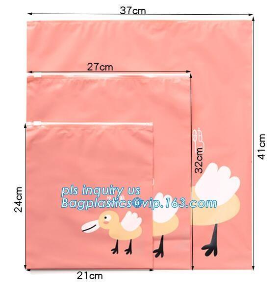 Clear poly leakproof plastic slider zipper bags for packaging, slider zipper lock bag, Plastic Slider Top Zipper Bag