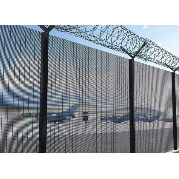 Powder Coated 1.53m Height Anti Climb Fencing High Security Mesh 358