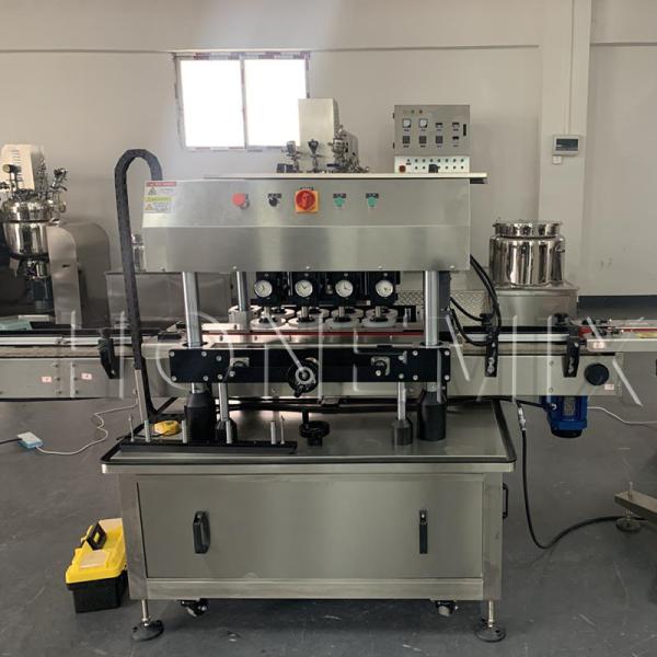 3KW High Speed Automatic Capping Machine Eight Wheels Stainless Steel