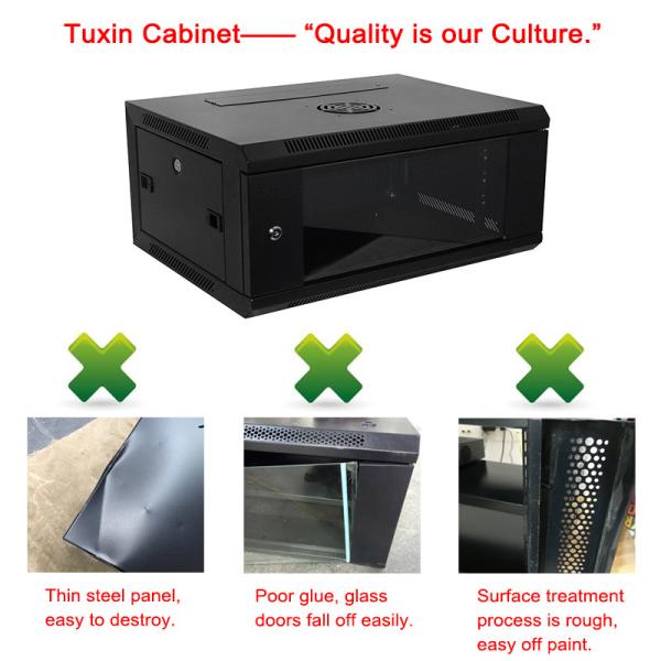 Custom 19 Inch Rack Mount Cabinet , Dustproof 4u Wall Mount Enclosure Cabinet