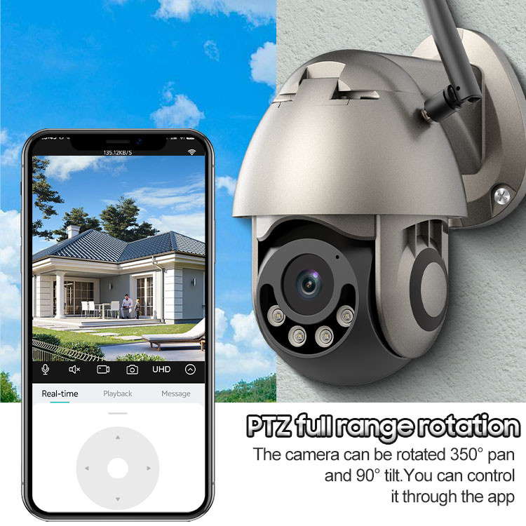 Умная беспроводная видеокамера Wi-Fi Внешняя водонепроницаемая IP66 камера безопасности