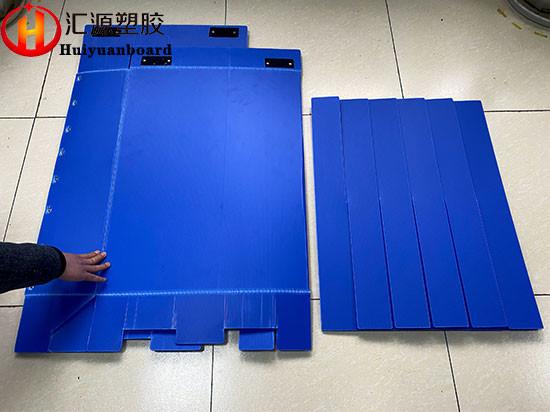 Blue Corrugated Plastic Dividers , Foldable Corrugated Plastic Box