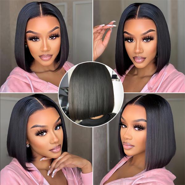 Brazilian Hair Short Bob Transparent Bob Wigs Hd Lace Front Human Hair Wigs 8-14 Inch