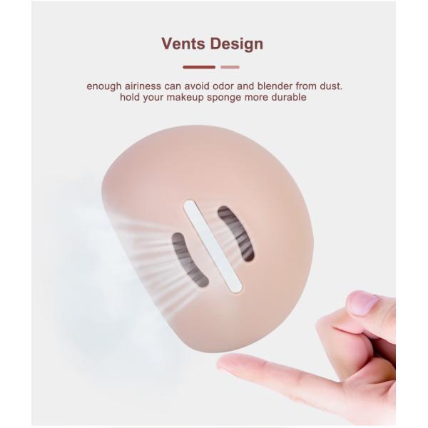 Custom Eco-friendly Soft Silicone Makeup Sponge Blender Holder Box for Cosmetic Travel