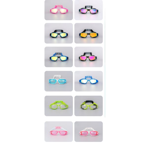Swimming goggles, providing all-round protection, suitable for both men and women, available for adults and children. They are comfortable and easy to adjust