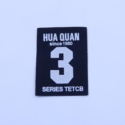Damask customized garment woven label for clothing with heating back