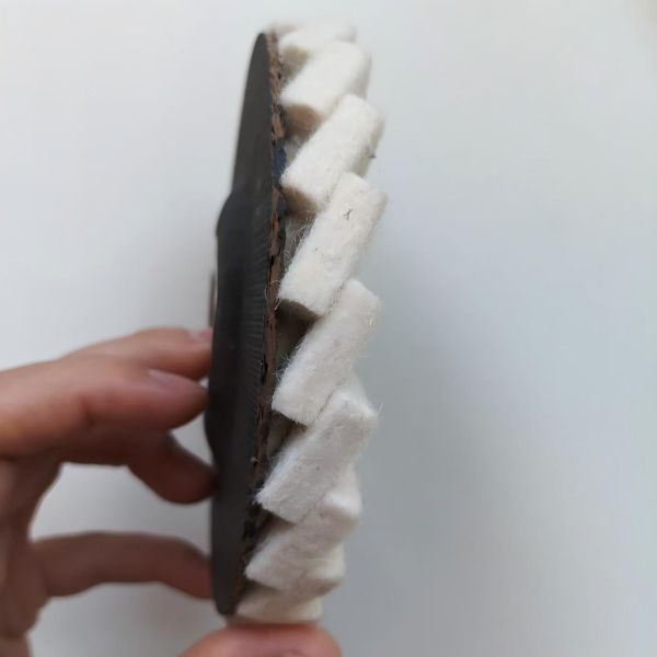 Metal Buffing Sander Wool Felt 80-240 Grit Flap Disc Wheel Marble Fiberglass Backing
