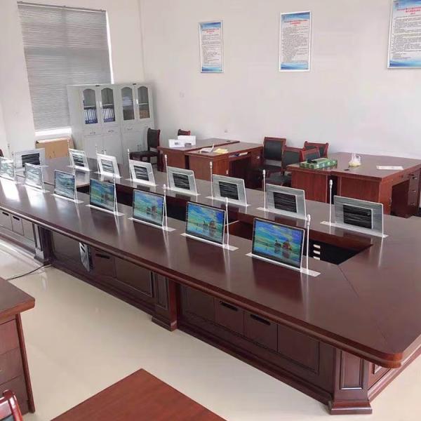Motorized MIC Retractable Hidden Monitor Lift For Paperless Conference