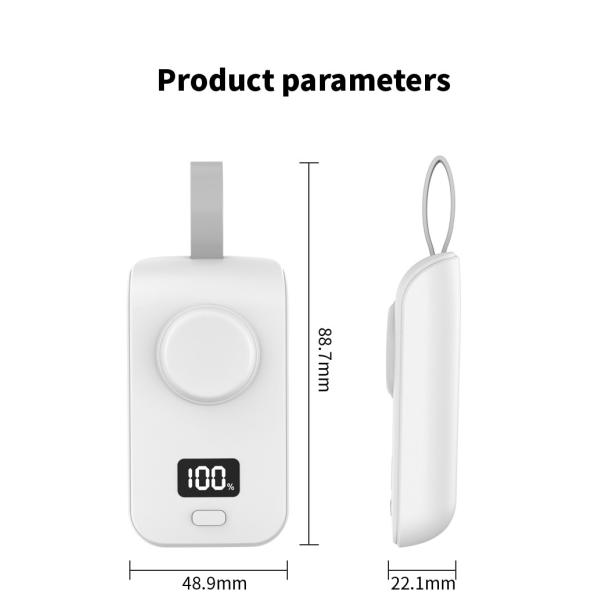 Беспроводный зарядный блок для iPhone и iWatch 2500mAh 98*22*145мм