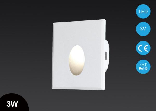 Modern Deisgn Indoor Decorative 3W Light LED Foot Step Light 2700~3000K Texture White Aluminum