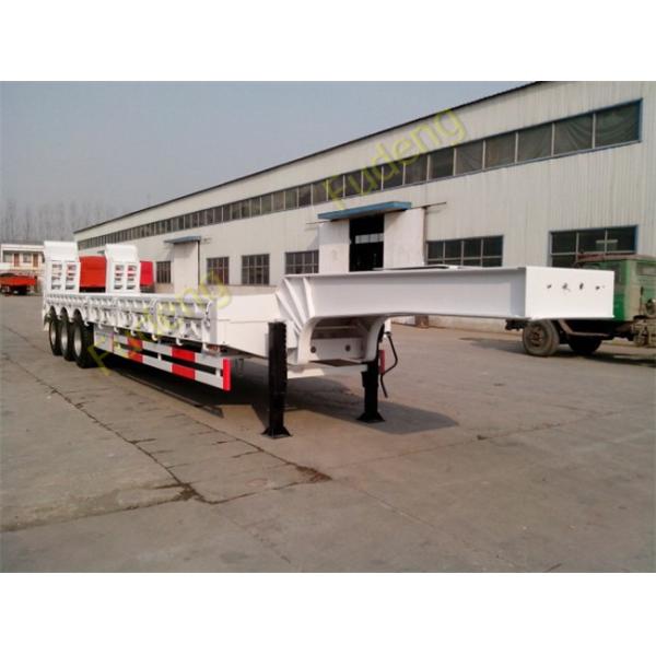 Double Axles Low Loader Trailer For Bulk Cargo Transportation High Strength Steel