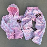 Dtg imprimer la fermeture à glissière sur la rue porter des maillots de sport pantalon et sweat-shirt à manches complètes