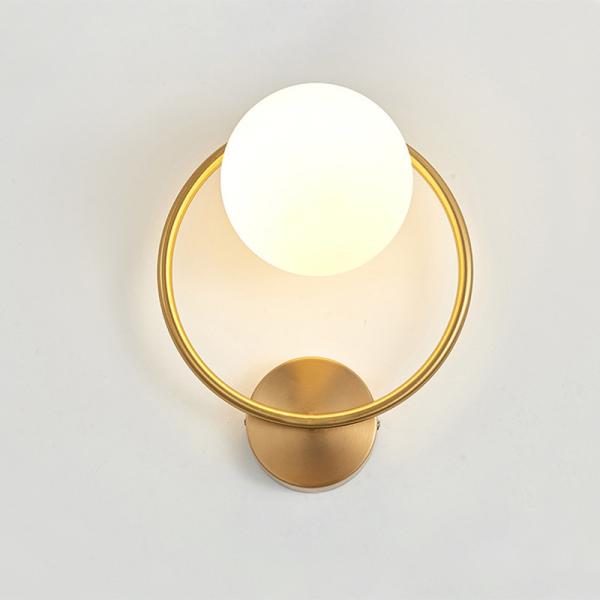Post-modern Simple interior Wall Lamp Glass Bedroom Light luxury Round Corridor Stair round wall light(WH-OR-93)