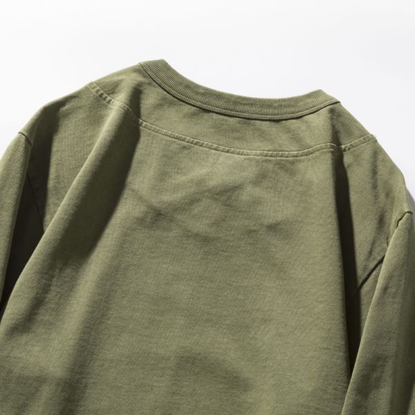330g Heavy-Duty 100% Cotton Breathable Vintage Knitted Blank Regular Fit Men's Autumn Solid Color Long Sleeve O-Neck T-Shirt OEM
