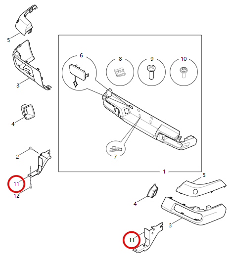 Железный задний бампер для T60/T70/T90/T90EV C00062213 Прочный и легкий