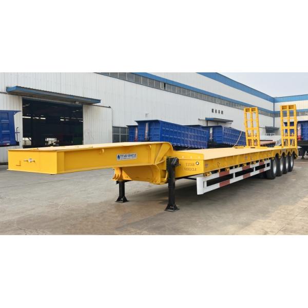 2023 TITAN Best Selling 4 Axle 80-100 Ton Excavator Lowbed Semi Heavy Haul Trailer for Sale Manufacturers