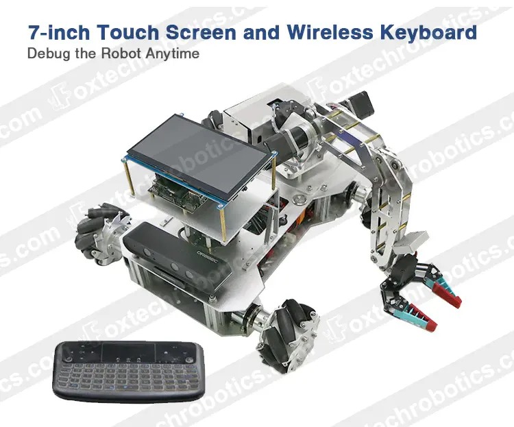 M100 Mecanum Wheel Programmable Educational ROS Robotic Arm Platform Chassis