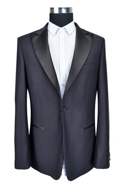 Trendy High Class Mens Slim Fit Suit Blazer Black Business Wedding Person