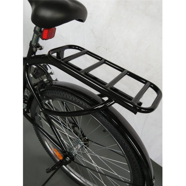 1.7m Length Black Color Single Speed Step Through Hybrid Bike 17kg Gross Weight