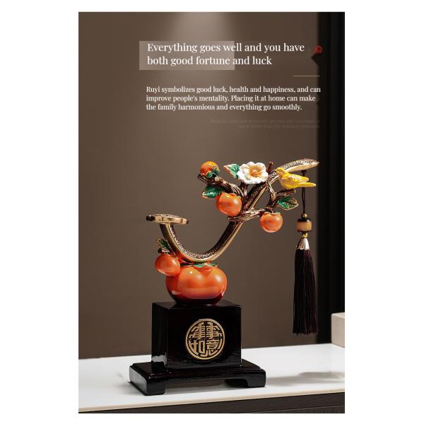 Decorative Modern Multi-Functional TV Stand Wine Storage Cabinet in End Persimmon Woodwork