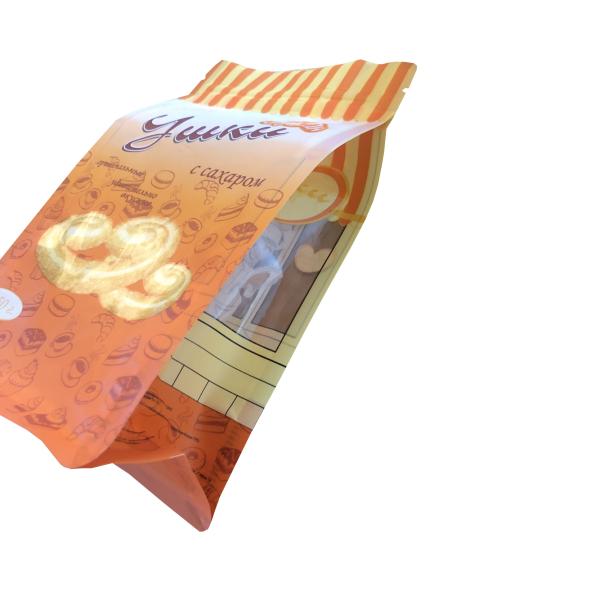 OEM Food Packing Bag Resealable Flat bottom Packaging bag Zipper Lock pouch bag for tea or dry food