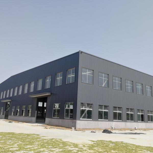 Prefab H-Section Steel Structure Workshop With Bridge Crane Anti-Corrosion