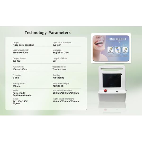 Laser de diodo de dientes de 650 nm a 980 nm en odontología para periodoncia endodoncia cirugía de tejidos blandos
