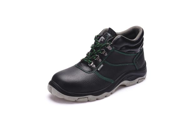 Middle Cut Style Men Office Safety Shoes , Waterproof Black Non Slip Shoes