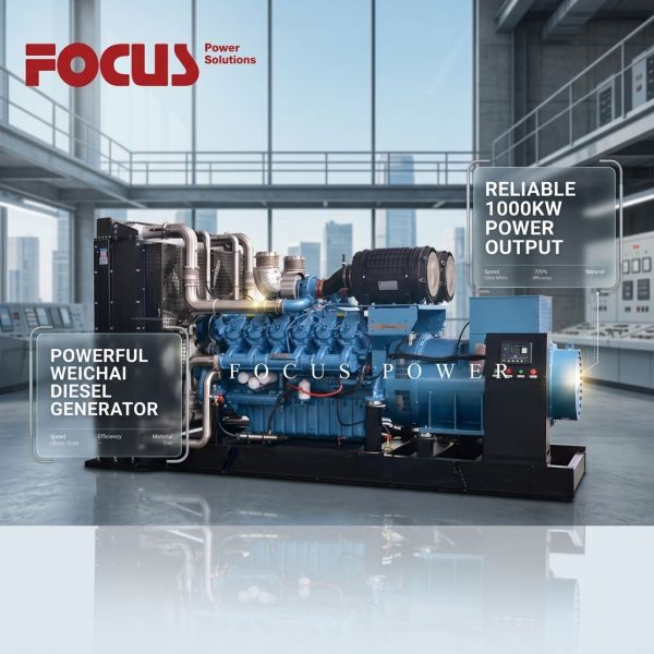 1000kw Weichai Diesel Generator Set 1500rpm 1800rpm IP23 Protection Commercial Use