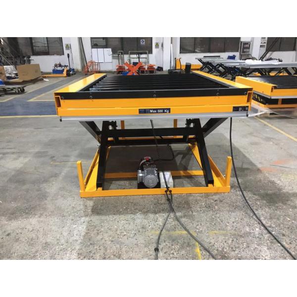 Емкость 1000×2200mm тележки 400kg таблицы подъема ролика транспортера электрическая