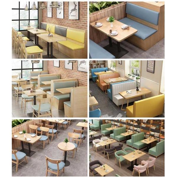 Allocation des places commerciale arrière élevée de cabine de restaurant de cuir de meubles de cafétéria de double côté