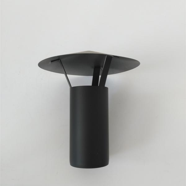 6 Inch Pellet Stove Chimney Rain Cap No Mesh Black Stainless Steel Wet V2