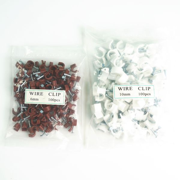 Hot Selling OEM ODM Electrical Wire Cable Clips Round Circle Type Plastic Cable Clips