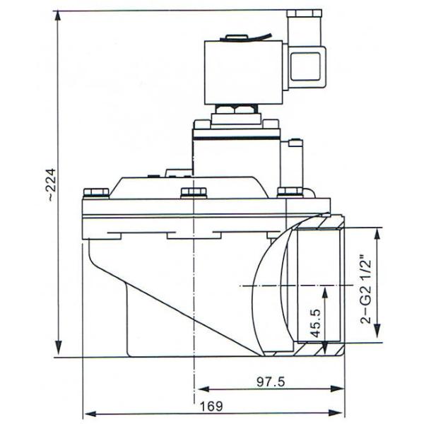 Тип АК дюйма АСКО СКГ353А051 2 1/2 ДК 220В клапана 24В сборника пыли двигателя ИМПа ульс