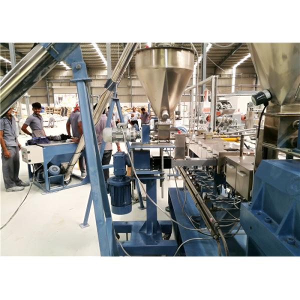 Low Noise Twin Screw Compounding Extruder , PP / PE Plastic Extrusion Machine