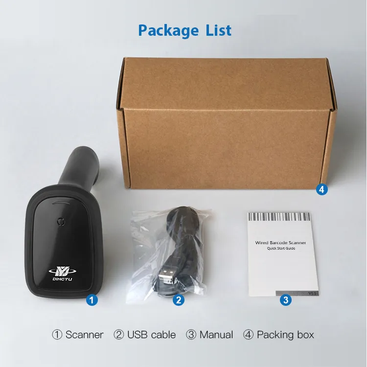 DS5220-1D USB Barcode Scanner 300 Scans/Sec 3mil Precision